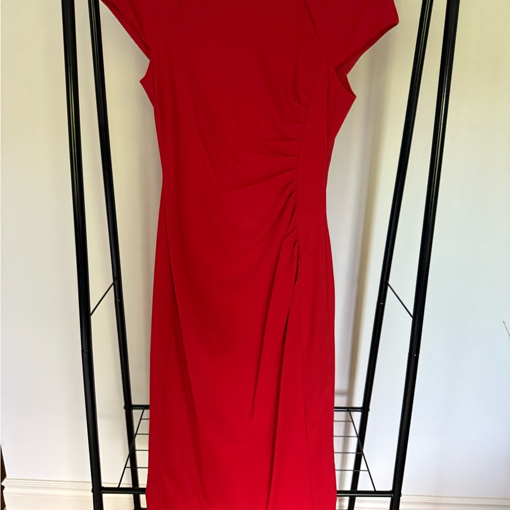 LK Bennett Vibrant Red Midi Dress